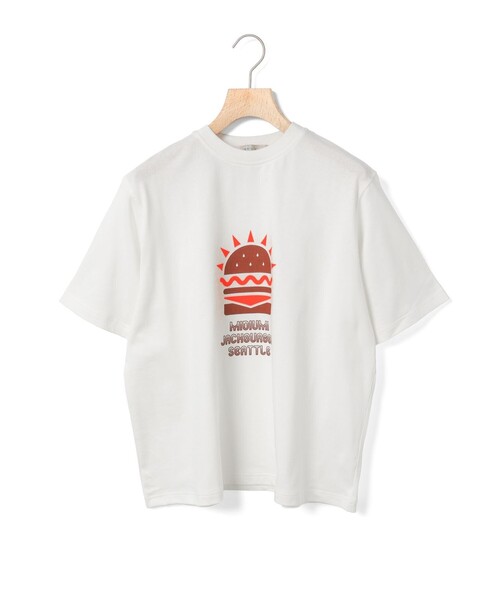 tシャツ MidiUmi ハンバーガープリントTシャツ レディース MidiUmi tシャツ ハンバーガープリントTシャツ レディース