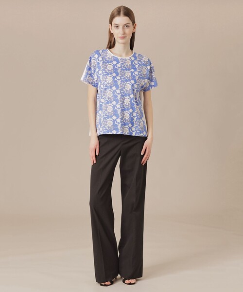 tシャツ 「婦人画報掲載」「BIBURY FLOWER」カラーバイブリーフラワープリントTシャツ レディース L】【婦人画報掲載】【BIBURY FLOWER】カラーバイブリーフラワー