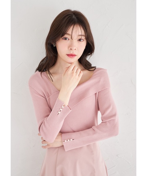 美品✨️ jolie mignon 袖口パール ニットドッキングワンピース 美品✨️ jolie mignon 袖口パール ニットドッキングワンピース - メルカリ