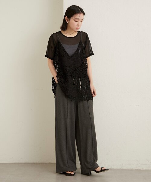 Omekashi（オメカシ） キャミソール レースオーバーキャミソール