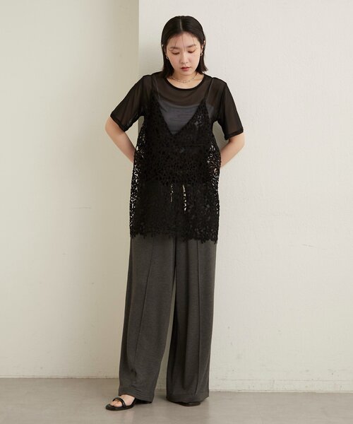 Omekashi（オメカシ） キャミソール レースオーバーキャミソール