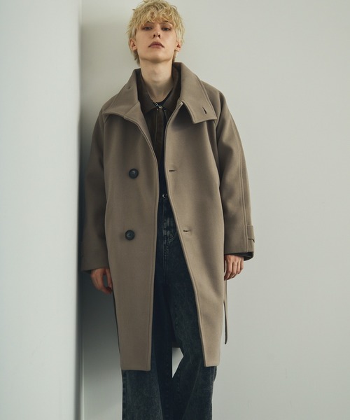 「Shoowtime」 チェスターコート MEDIUM アイボリー メンズ_画像3