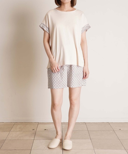 tシャツ キッドブルー -２５サマーＴシャツ -半袖トップス -KOBN347 -kidblue レディース