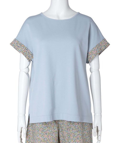 tシャツ キッドブルー -２５サマーＴシャツ -半袖トップス -KOBN347 -kidblue レディース