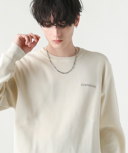 「CONVERSE」 長(zhǎng)袖ニット L ブルー メンズ