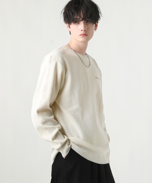 「CONVERSE」 長(zhǎng)袖ニット L ブルー メンズ