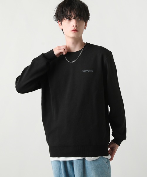 「CONVERSE」 長(zhǎng)袖ニット L ブルー メンズ