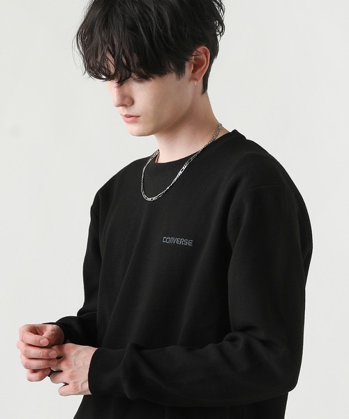 「CONVERSE」 長(zhǎng)袖ニット L ブルー メンズ
