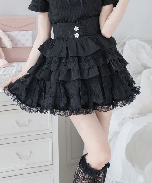 Pal elfy スカート ティアードレース姫スカート : ZOZOTOWN Yahoo!店