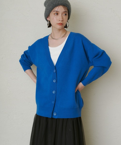 Loungedress（ラウンジドレス） ニットカーディガン FREE ブルー