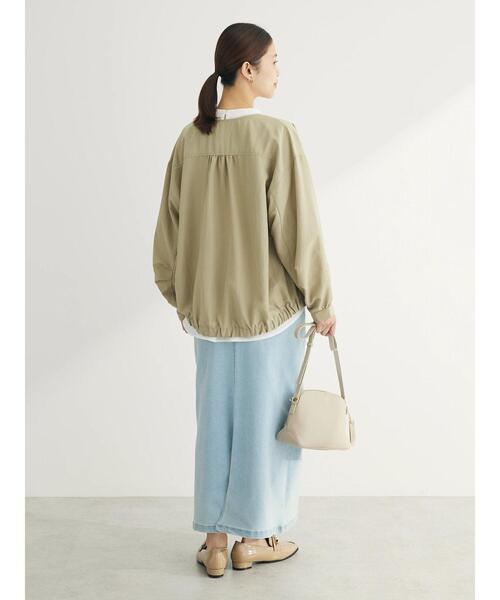 「Green Parks」 「chocol raffine robe」ジップアップブルゾン FREE カーキ レディース_画像7