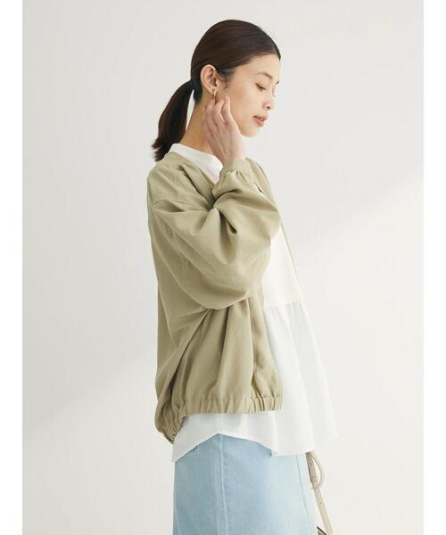 「Green Parks」 「chocol raffine robe」ジップアップブルゾン FREE カーキ レディース_画像9