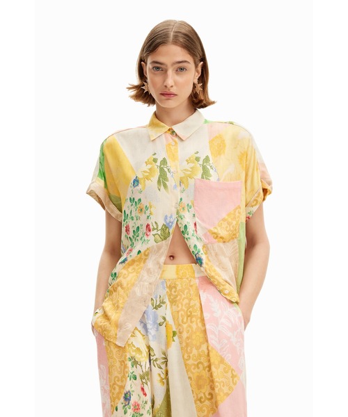 「Desigual」 半袖シャツ M ピンク レディース