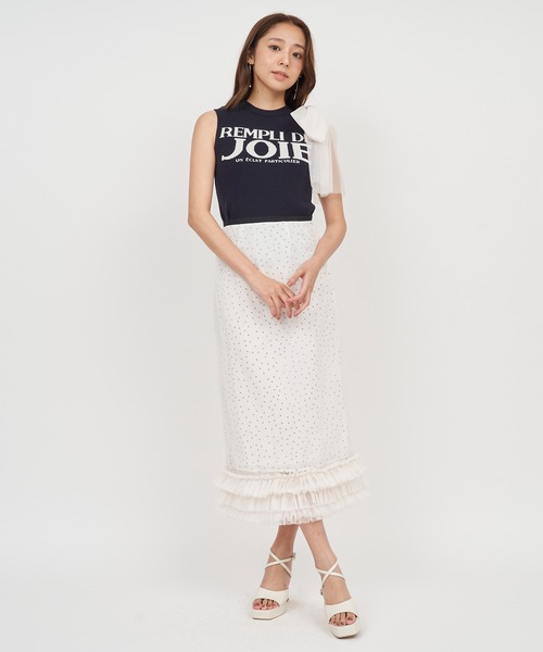 ROYAL PARTY ニット セーター ロゴジャガードビッグリボン
