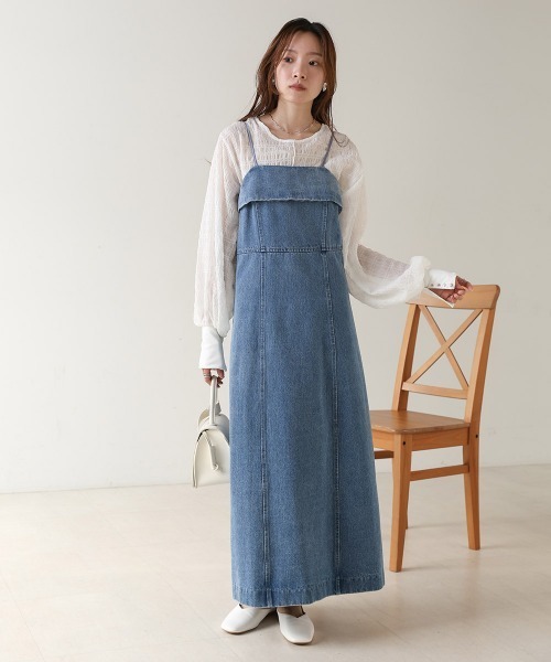 「Bab」 長袖ブラウス M ブルーグリーン レディース_画像9