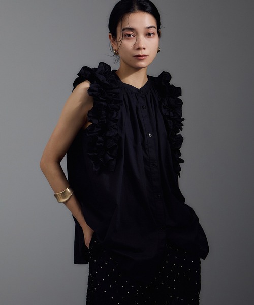 ブラウス シャツ Crinkle Blouse レディース crinkle ブラウス シャツ 「crinkle crinkle」別注side frill no