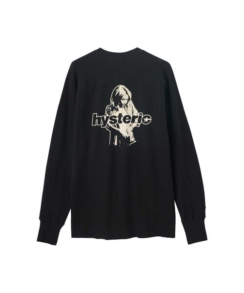 HYSTERIC GLAMOUR ブラック長袖Tシャツ Mサイズ相当 ロンT HYSTERIC GLAMOUR 「HYSTERIC GLAMOUR」 長袖Tシャツ LARGE