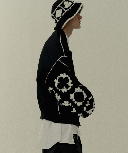 ma1 ma-1 mj10986-PLAYCARD CROCHET SLEEVE MA-1 ブルゾン(DC-SS26-BL-05) メンズの画像
