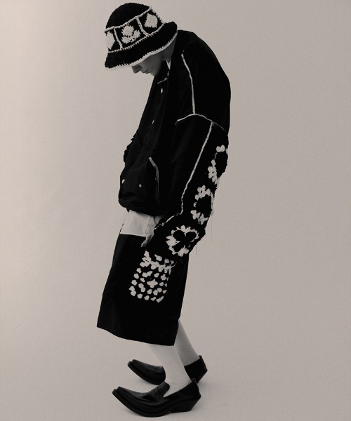 ma1 ma-1 mj10986-PLAYCARD CROCHET SLEEVE MA-1 ブルゾン(DC-SS26-BL-05) メンズの画像