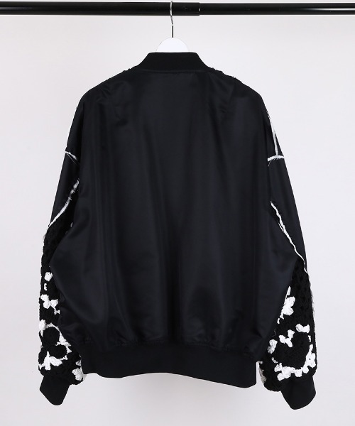 ma1 ma-1 mj10986-PLAYCARD CROCHET SLEEVE MA-1 ブルゾン(DC-SS26-BL-05) メンズの画像