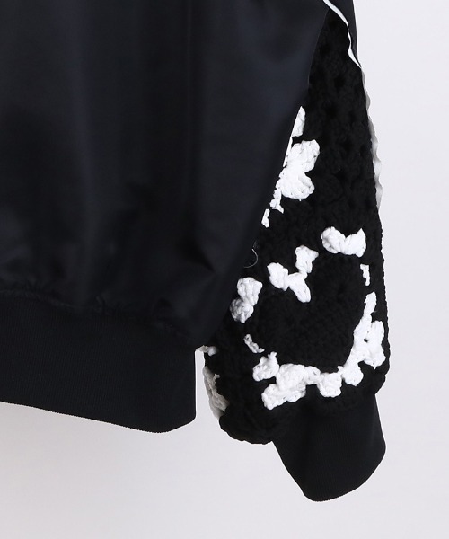 ma1 ma-1 mj10986-PLAYCARD CROCHET SLEEVE MA-1 ブルゾン(DC-SS26-BL-05) メンズの画像