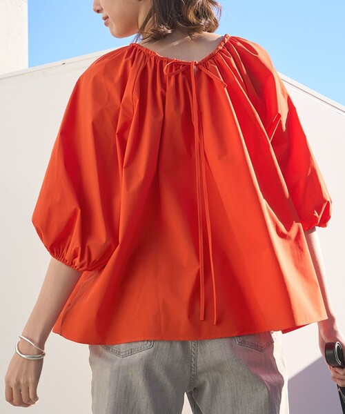 「UNFILO」 7分袖ブラウス MEDIUM イエロー レディース_画像9