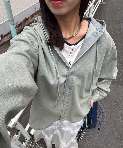 CIAOPANIC（チャオパニック） ブラウス シャツ 「チェック/デニム