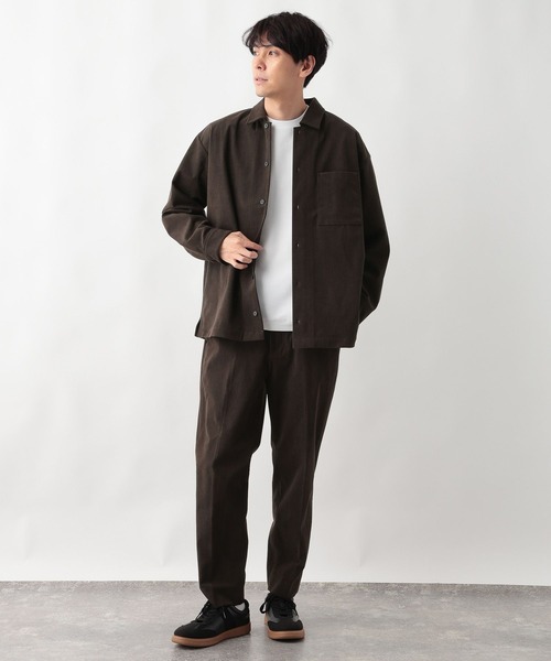 GLOBAL WORK（グローバルワーク） シャツ やわらかリッチコーデュロイ