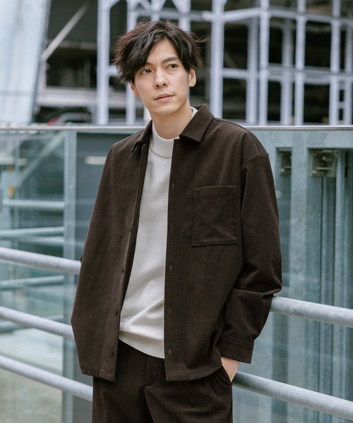 GLOBAL WORK（グローバルワーク） シャツ やわらかリッチコーデュロイ