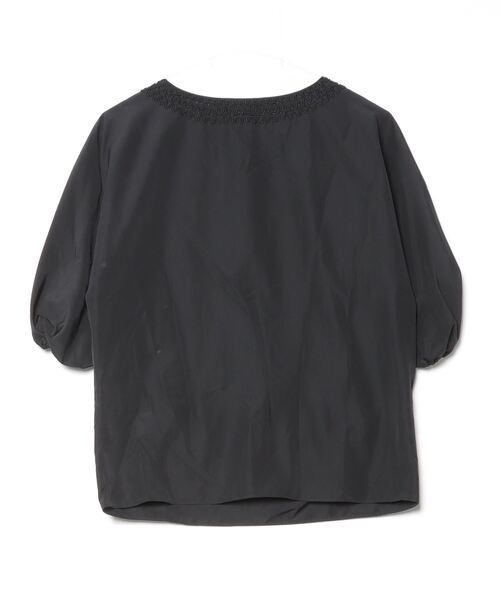 「Unaca」 ビジュー7分袖ブラウス 38 ブラック レディース_画像2