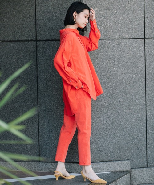 「Munich」 クロップドパンツ XX-SMALL ライトカーキ レディース_画像6
