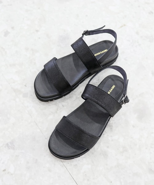 「MODE KAORI」 フラットサンダル L ブラック レディース_画像5