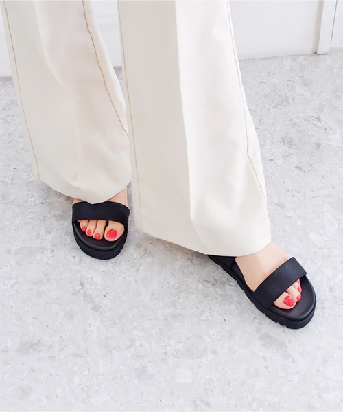 「MODE KAORI」 フラットサンダル L ブラック レディース_画像8