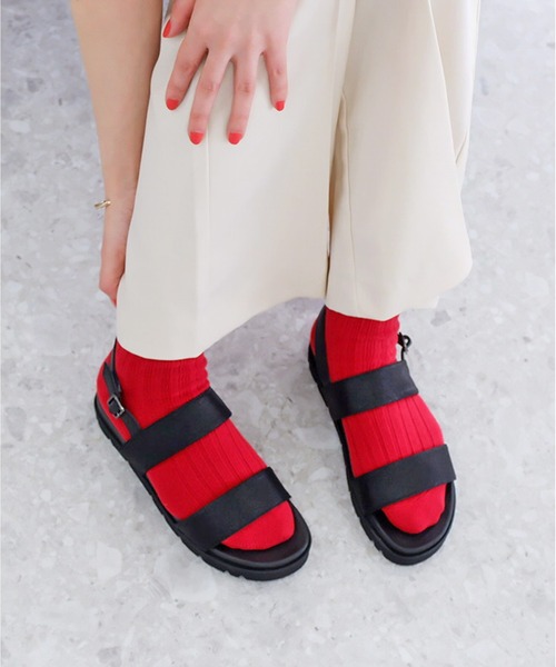 「MODE KAORI」 フラットサンダル L ブラック レディース_画像9