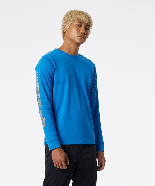 New Balance（ニューバランス） 長袖Tシャツ MEDIUM ブルー メンズ
