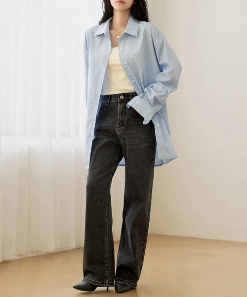 DAY CLOSET ワイドパンツ ジーンズ デニム デニムパンツ 「裏起毛