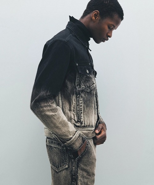 ブルゾン アウター 「JUHA/ユハ」GRADATION DENIM JACKET メンズの画像