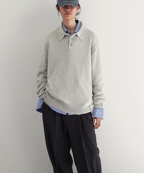 KAIKO グレー セーター ポーガーズ KAIKO（カイコー） セーター ニット KAIKO Knit polo shirt 2.0 メンズ