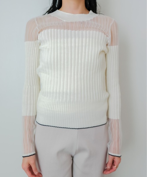 「TEVALT」 長袖ニット 38 ブラック レディース_画像5