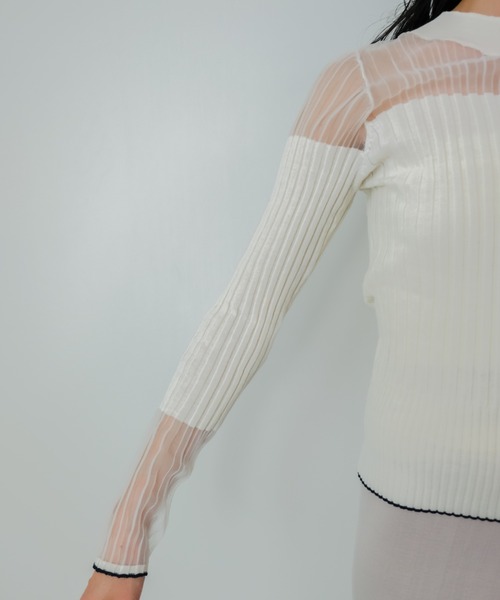 「TEVALT」 長袖ニット 38 ブラック レディース_画像6