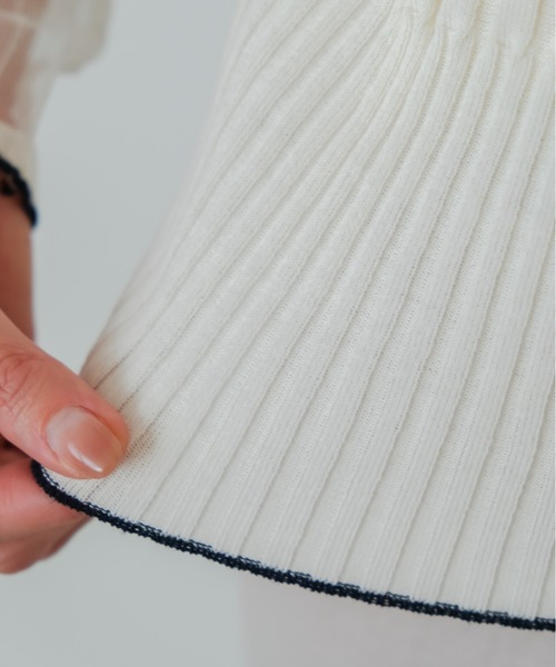 「TEVALT」 長袖ニット 38 ブラック レディース_画像8