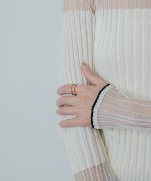 「TEVALT」 長袖ニット 38 ブラック レディース_画像9