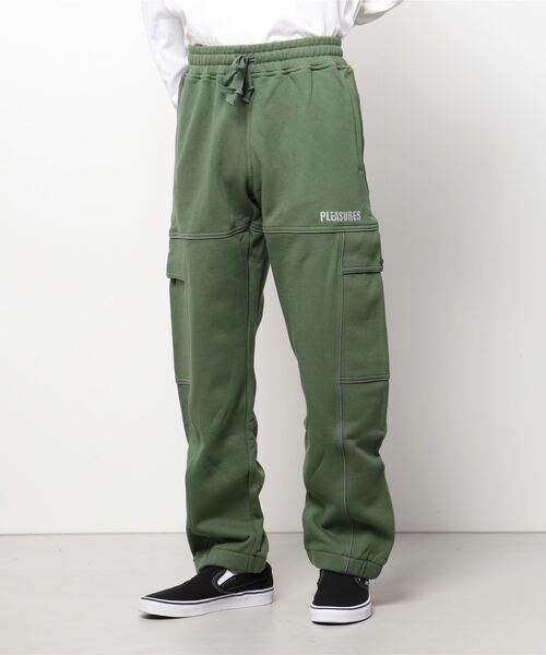 その他 M01DY PLEASURES（プレジャーズ） スウェットパンツ S ダークグリーン メンズ