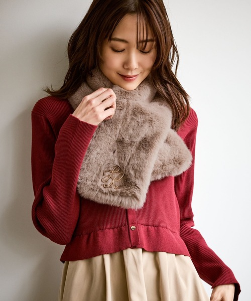 ROPE' PICNIC（ロペ ピクニック） マフラー ストール ブローチ付き