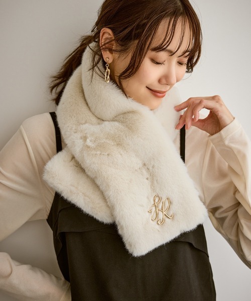 ROPE' PICNIC（ロペ ピクニック） マフラー ストール ブローチ付き