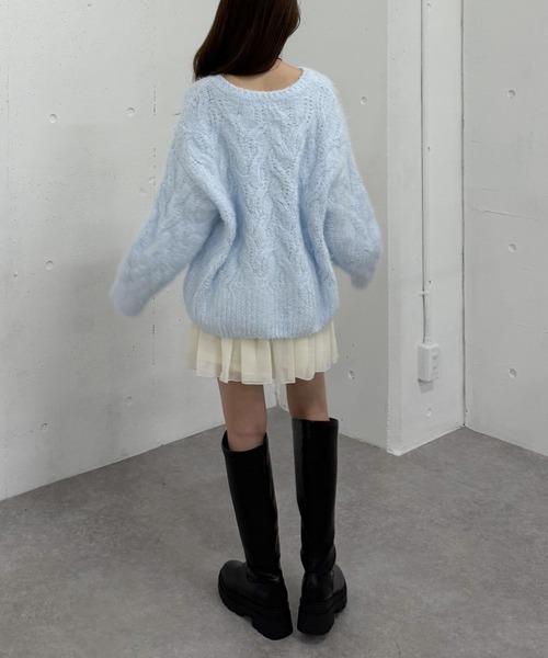 archives（アルシーヴ） ニット セーター フェザーモールケーブル