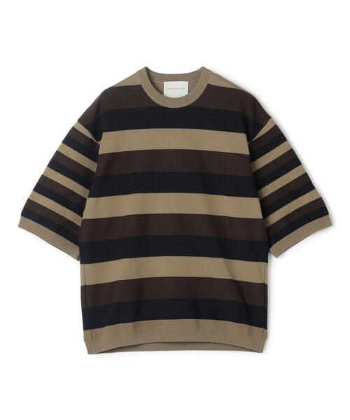 「TOMORROWLAND」 半袖ニット S ブラウン メンズ_画像3