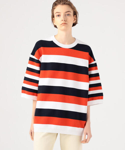 「TOMORROWLAND」 半袖ニット S ブラウン メンズ_画像5