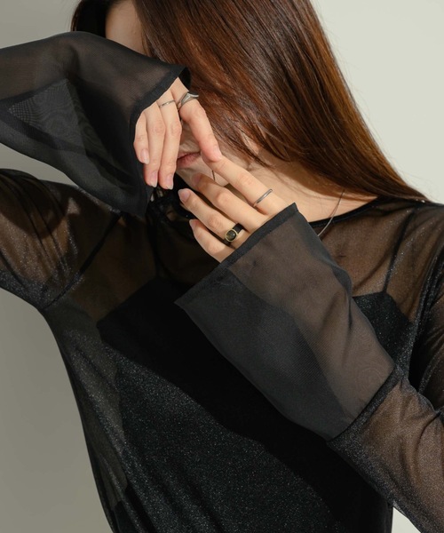 「NEUNA」 長袖カットソー FREE グレー レディース_画像5