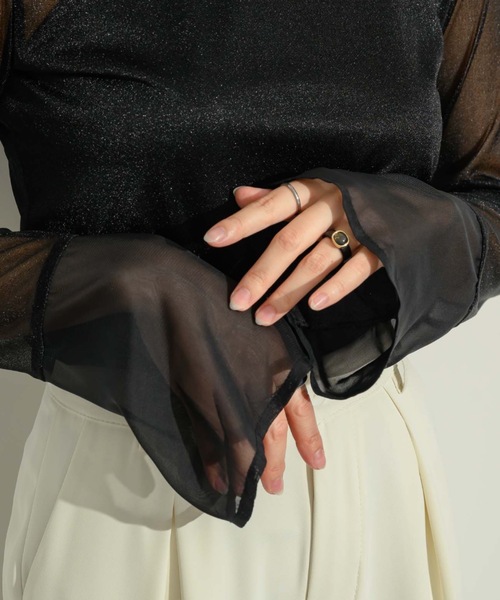 「NEUNA」 長袖カットソー FREE グレー レディース_画像6